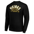 thumbnail image 2 of Men's Starter Black Minnesota Vikings Half Ball Team Graphic Tri-Blend Fleece Pullover Sweatshirt, 2 of 3