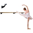 thumbnail image 2 of Balançoire Premium Ballet Barre Solid 10 FT Long Bar Fixed Height 2.0” Diameter + Open Brackets Wall Mounted Black Set | For Kids/Adults, Home/Studio Ballet Bar, Stretch Bar for Dancing/Stretching, 2 of 7