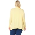 thumbnail image 4 of Pastel by Vivienne Women's Long Sleeve Jersey Plus Size Cardigan Banana X-Large, 4 of 4