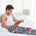 thumbnail image 4 of Cauagu cool rock Skull Mens Pajama Pants Sleep & Lounge Pants,PJ Bottoms with Pockets-Large, 4 of 7