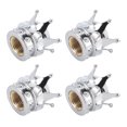thumbnail image 2 of Wheel Valve Covers, 4 Pieces Universal Wheel Stem Valve  Crown Shape Light Weight  For Cars Trucks Bicycles White, 2 of 8
