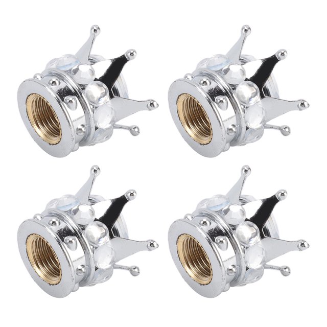 Couvercles de Valve de Roue, Noyau de Valve de Tige de Roue en Cuivre Léger pour Voitures Camions Vélos Blanc