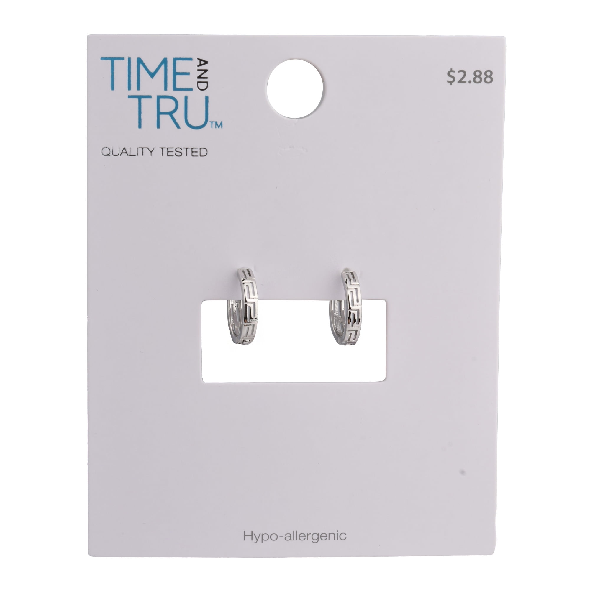 Ir Greek Key Hoop Earring