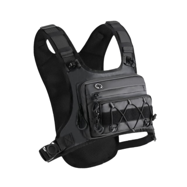 Bolsa de pecho para exteriores, con correa ajustable, de nailon, de gran capacidad, para correr, para adultos, deportes, pesca, viajes y