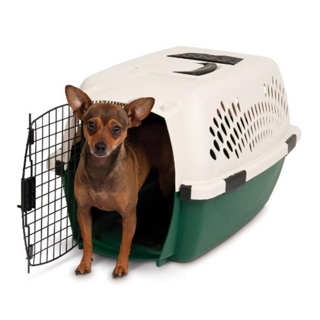 Ruff Maxx 21792 Plastic Dog Crate Kennel, Off White & Green 10 to 20