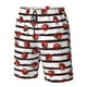 thumbnail image 4 of Balery Ladybugs on Black and White Striped1 Traje de Baño Estilo Hawaiano para Hombre, Shorts de Secado Rápido con Bolsillos-Medium, 4 of 6