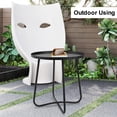 thumbnail image 6 of Hofitlead Outdoor Side Tables, Anti-Rust Metal End Table,Small Patio Table Round End Table Outdoor Table for Garden Balcony Yard , Black, 6 of 7