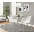 thumbnail image 3 of LumiSource Chrome Steel, Cream Velvet Daniella Dining Chair - Set of 2, 3 of 4