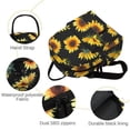 thumbnail image 4 of Sunflowers Printing Mini Backpack，Small Backpack Purse For Women,Rope Crossbody Shoulder Bag (Black Sunflower), 4 of 8