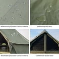 thumbnail image 5 of Cotton Canvas Bell Tent with Stove Jack, 13.1ft/4m Yurt for Family Glamping Camping, 4 Season Tent with  Floor, 5 of 8
