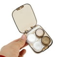 thumbnail image 4 of Unique Bargains 1 Set Contact Lens Case Rectangular Clear Lens Storage Case Brown, 4 of 5