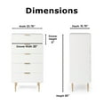 thumbnail image 3 of Adore Decor Jolie 5 Drawer Tallboy Dresser Chest with Storage, White, 3 of 10