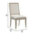 thumbnail image 5 of Benjara Wooden Side Chair with Fabric Padded Seat, Set of 2, Gray and Brown, 5 of 5