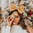 thumbnail image 3 of Christmas Bow Headband Sequin Bow Hair Hoop Holiday Cute Headbands Big Bows Hair Band Christmas Party Gifts Hair Accessory for Women and Kids (B Red), 3 of 4