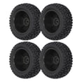 thumbnail image 3 of RC Rubber Tires, Exquisite Craftsmanship 4PCS 1/10 RC Wheels  For 1/10 Flat Sports Car Black, 3 of 8