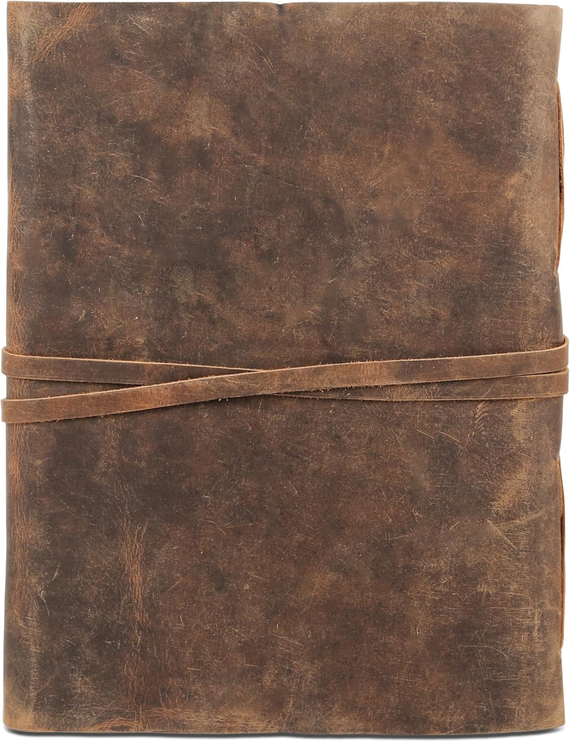 10x7 Inch Leather Journal with Key Lock – Handmade Buffalo Leather Cover & Deckle Edge Paper – Vintage Travel Notebook for Writing, Sketching, Gift for Men & Women (Brown)
