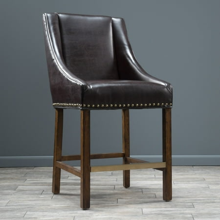 Christopher Knight Home James 31 Inch Bonded Leather Bar Stool By Christopher Knight Home James 31 Inch Bonded Leather Bar Stool By