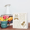 thumbnail image 6 of Zomyto 5"x5" Happy 30th Day Wooden Block Sign,Vintage 30th Birthday Decorative Wood Box Sign Desk Decor,30th Birthdays, 6 of 6