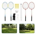thumbnail image 1 of MesaSe Sports Badminton Set Badminton Rackets  Birdies  Net  Adjustable Polls Beach or Backyard Combo Set Games, 1 of 7