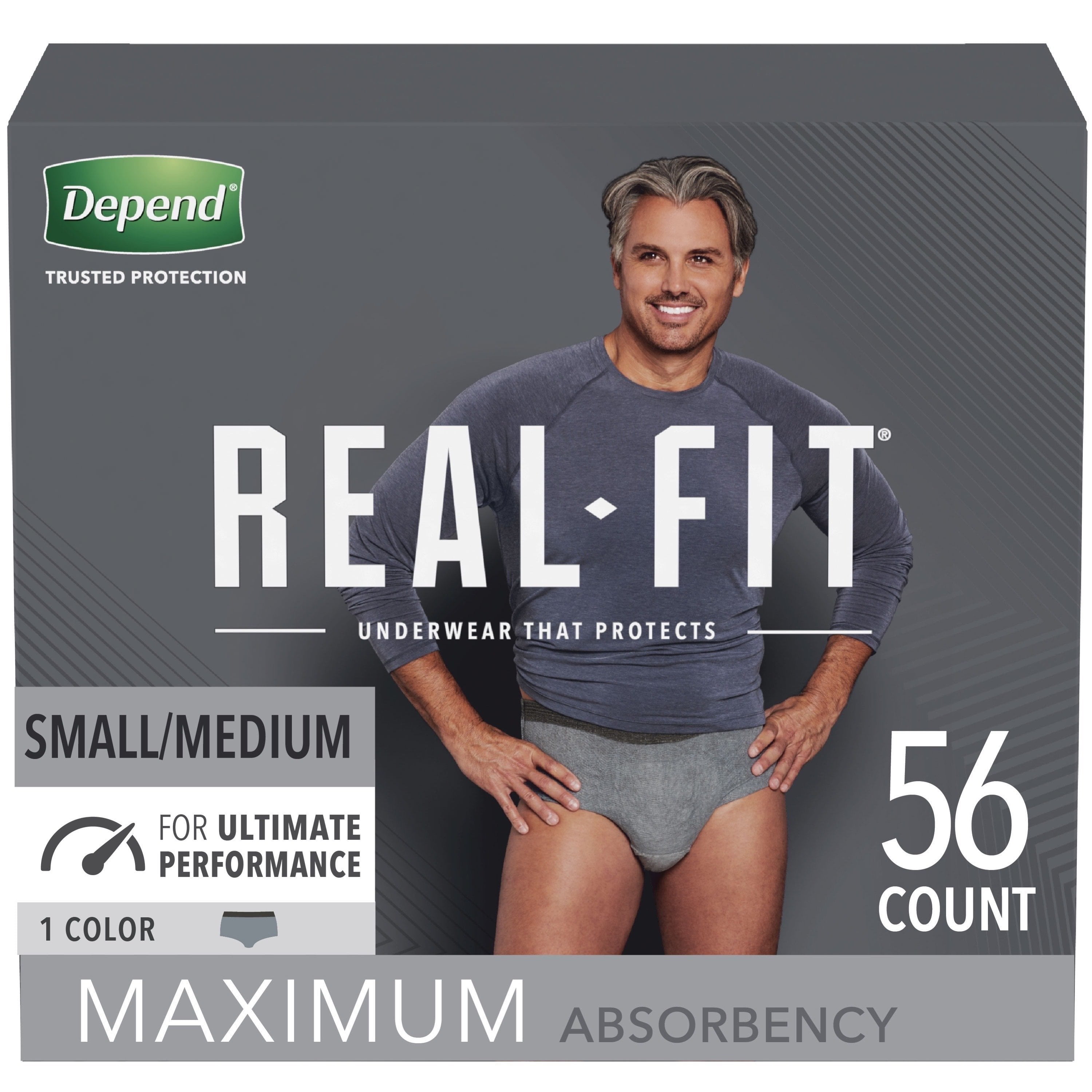 Depend Real Fit Incontinence Underwear for Men, Maximum Absorbency