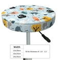 thumbnail image 4 of Fotbe Elephant Tree Stool Covers Round,Waterproof Round Bar Stool Covers Bar Chair Covers Washable Stool Cushion Slipcover for 12-14 Inch Chair-13 inch, 4 of 7