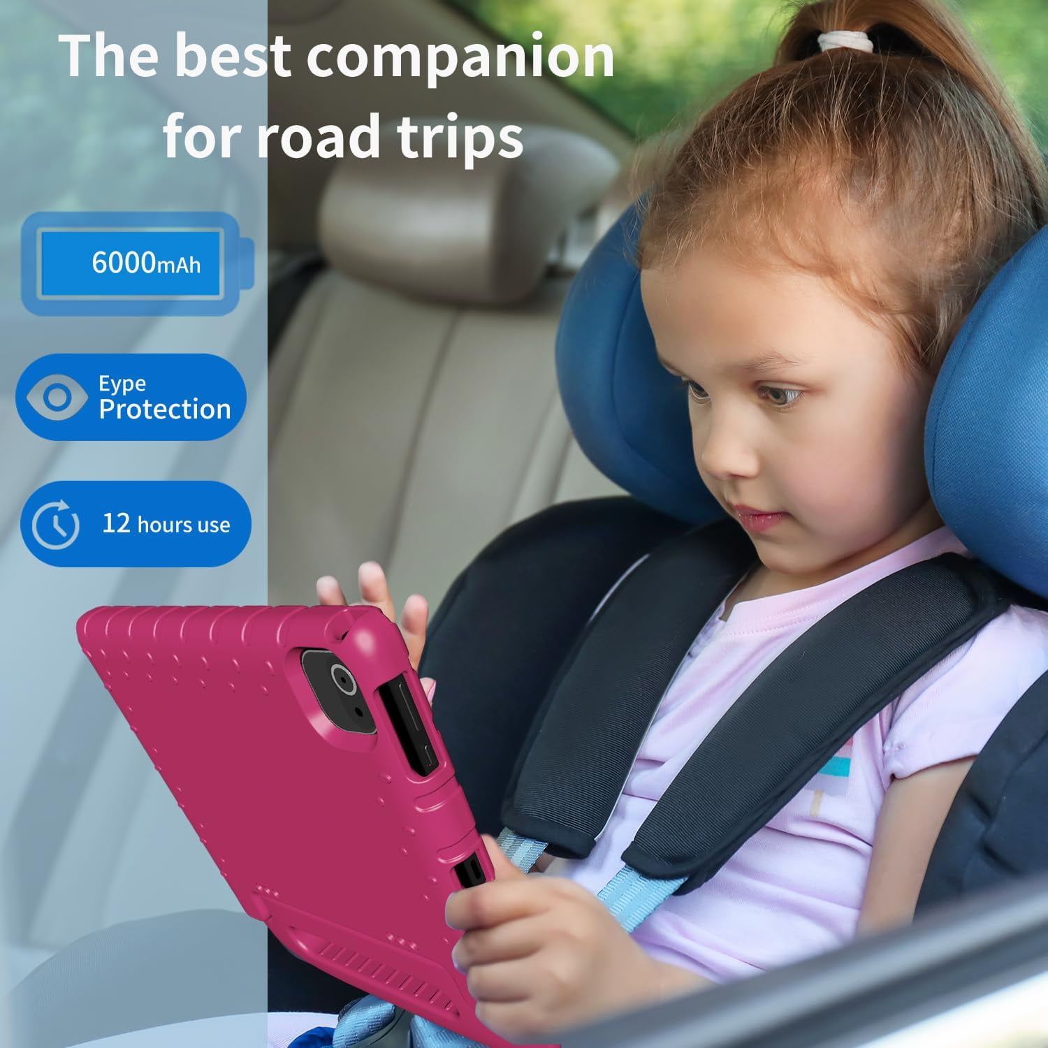 ITDULCET Kids Tablet 10 inch Android 14, 8GB RAM+64GB ROM Toddler Tablet for Children Teen, 2.4G & 5G WiFi, Dual Camera, 10.1" IPS HD Screen Family Link Parent Control, 2-Year Warranty