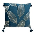 thumbnail image 2 of SAFAVIEH Darlia Palm Leaves Pillow, 18" x 18", Dark Blue/Gold, 2 of 4