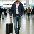 thumbnail image 3 of KyCheLot Mens Windbreaker Jackets Zip up Pockets Hooded Warmth Outdoor Causal Business Coat, 3 of 6