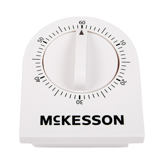 McKesson 60-Minute Wind Up Timer with Single Chime - Visual Timer for Home, Kitchen, Classroom, 1 Ct