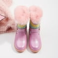 thumbnail image 4 of Zshosam Girl Cowgirl Boots Toddler Little Boys Girls Cowboy Boots Kids Western Square Toe Riding Mid Calf Boots Size 10.5,(Pink Little Kids 10.5), 4 of 9