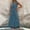 Blue, variant on Sundress Sevevn Womens Summer Maxi Dresses Fit & Flare Flowy V Neck Sleeveless Swing Casual Tiered Beach Sundress