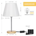 thumbnail image 5 of 2Pcs Fabric Shade Table Lamp Desk Lamp Night Light for Living Room Bedroom, 5 of 5
