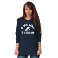 thumbnail image 5 of My Spirit Animal is a Unicorn Women's Long Sleeve T Shirt Brisco Brands L, 5 of 6