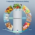 thumbnail image 5 of Kcpolre 4.8 Cu.ft Refrigerator with Freezer, 2-Door RV Fridge with Adjustable Thermostat, Compact Refrigerator with Freezer for Home, Kichen, Apartment, Office, Silver, 5 of 7
