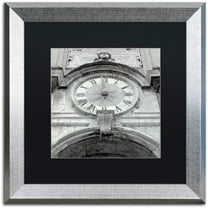 Trademark Fine Art "Il Grande Ororlogio I" Canvas Art by Alan Blaustein, Black Matte, Silver Frame