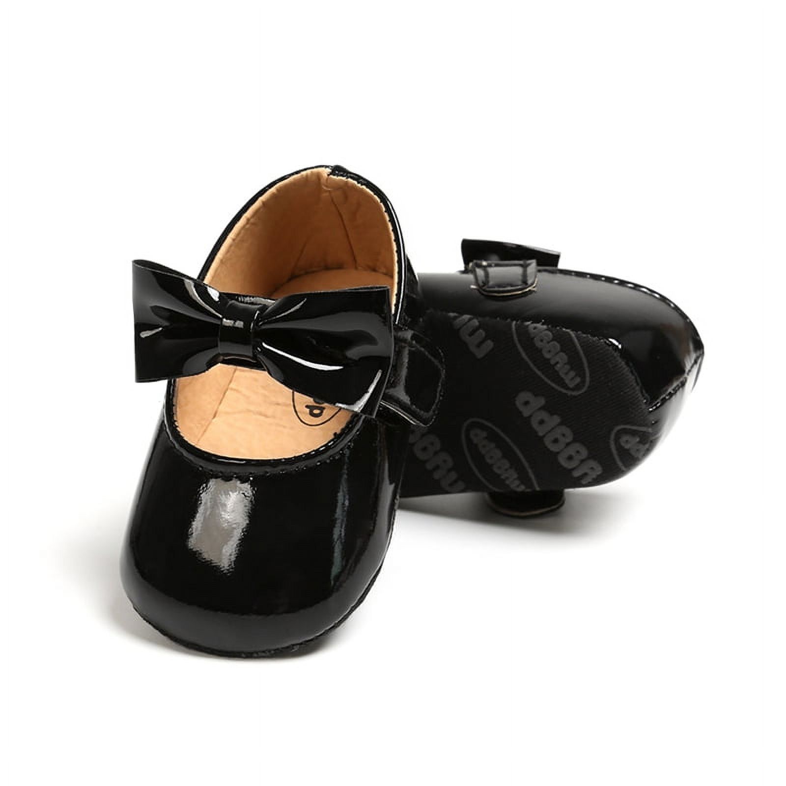 Infant Toddler Baby Girl's Soft Sole Anti-Slip Casual Shoes PU Leather Bowknot Princess Shoes - image 3 of 7