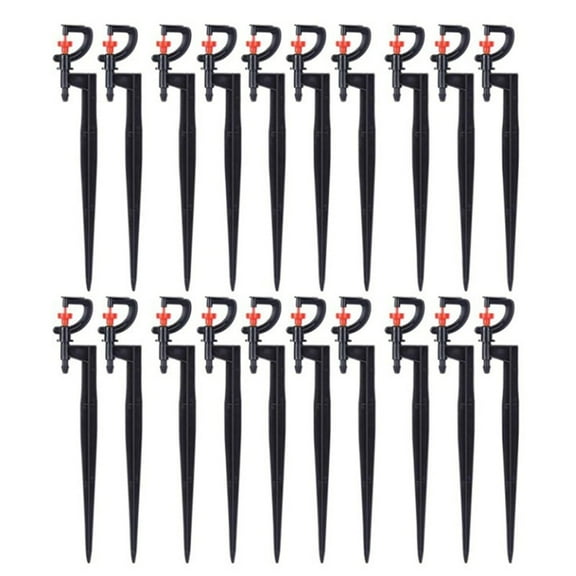 20Pcs Rotatable Sprinkler with Stake G Type Nozzle Watering Garden Tube Sprayer
