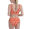 thumbnail image 3 of Picia Tomato Women's High Waisted Bikini Scoop Neck Swimsuit Two Pieces Bathing Suit-X-Large, 3 of 8