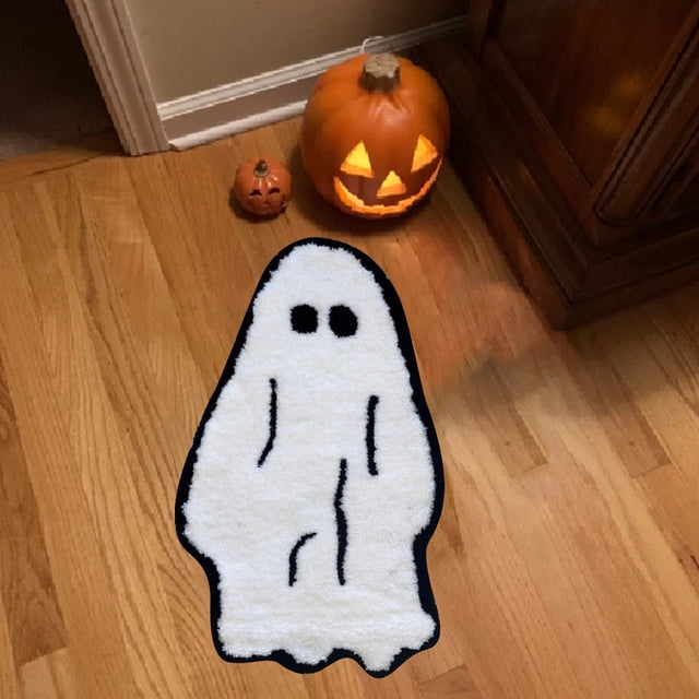 Harpily Tapis de Sol Imitation à Thème d'Halloween Tapis de Porte Antidérapant Citrouille