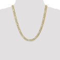 thumbnail image 5 of Solid 14K Yellow Gold 7mm Concave Open Figaro with Lobster Lock Chain - 22", 5 of 8