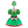 thumbnail image 1 of iiniim Robe de Noël Elf pour Filles Enfants Paillettes Brillantes Robe Tutu de Danse de Noël Robe de Vacances Verte 12, 1 of 7