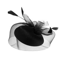 Seductiva Heardband Fascinators for Women Tea Party Headband Hat Mesh Feathers Hair Clip for Wedding And