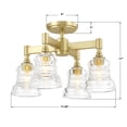 thumbnail image 2 of Crystorama Lighting Group GRG-1045-MK Gregory 4 Light 17" Wide Semi-Flush Ceiling Fixture, 2 of 7