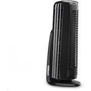 Duo Small Room Tower Air Circulator Fan, Black, 14 In.