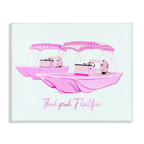Think Pink Float Free Boats Canvas Wall Art, design by Ziwei Li