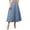 Light Blue, variant on Women's High Waisted Denim Midi Skirt Button Dressy Casual A-Line Flared Jean Skirt with Pockets Daily Wear Dark Blue M