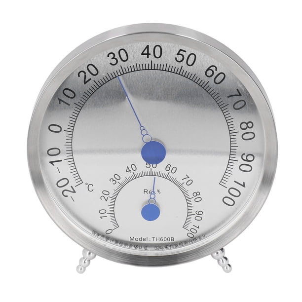 Termómetro Con Esfera De Acero Inoxidable, Inducción Automática Para Medición De Temperatura Y Humedad En Salas De Estar