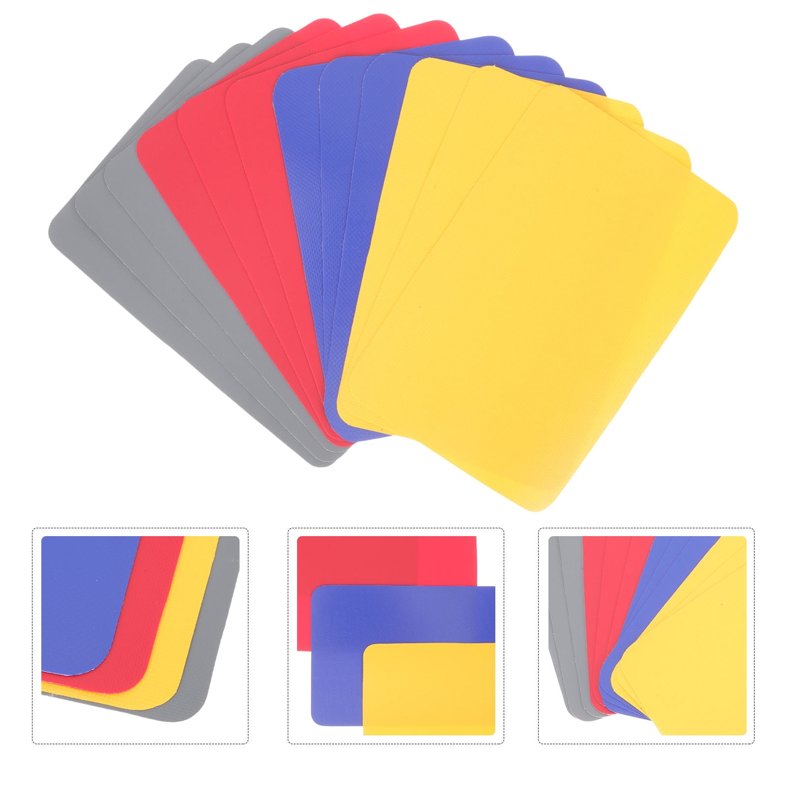 Soimiss Inflatable Boat Repair Patches Assorted Color PVC Waterproof Durable 12Pcs