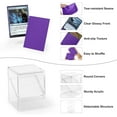 thumbnail image 4 of xianyou-Card Deck Box, Card Deck Case and 100 Pack Card Sleeves with Divider, Standard Size Card Storage Box Perfect Fit for MTG, Trading Cards, Sport Cards (Purple), 4 of 4