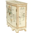 thumbnail image 4 of Oriental Furniture Ivory Lacquer Slant Sideboard - Royal Ladies, 4 of 7